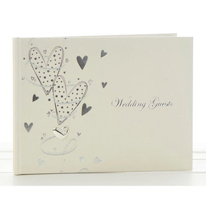 wedding hearts wedding guest book - hanrattycraftsgifts.co.uk