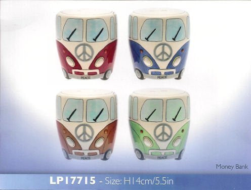 LEONARDO VOLKSWAGON CAMPERVAN MONEY BOX (GREEN) - hanrattycraftsgifts.co.uk