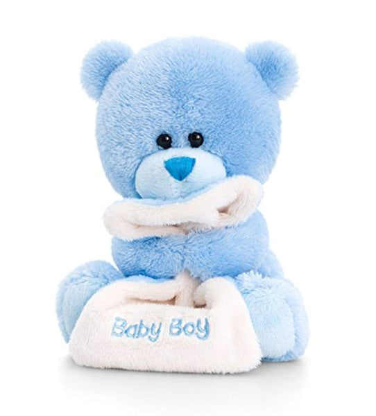 Pipp the Bear with Blanket in Blue cuddly toy - hanrattycraftsgifts.co.uk