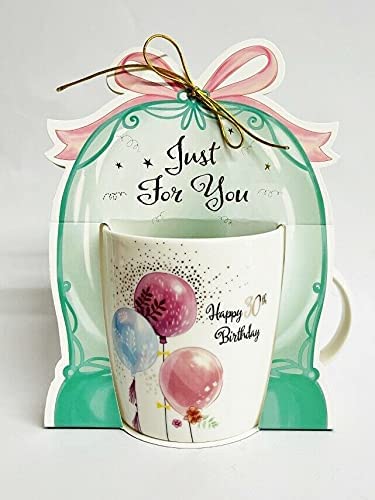 BIRTHDAY BALLOON DISPLAY MUG GIFT PRESTIGE CUP30th