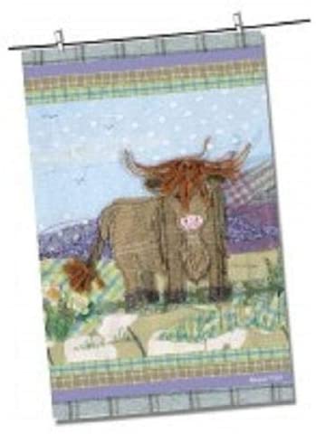 Abigail Mill Tweedée Highland  cow tea towel