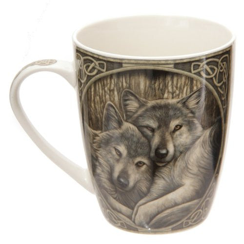 Lisa Parker Loyal Companions Wolf Bone China Mug - hanrattycraftsgifts.co.uk