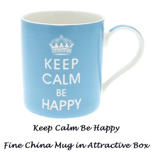 Keep Calm be Happy - Fine China Mug in Gift Box - hanrattycraftsgifts.co.uk