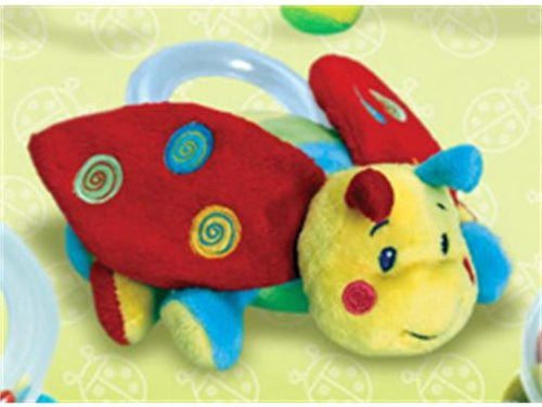 Keel Toys Cuddly Soft Snug as a Bug Ladybird Rattle Baby Gift 15cm - hanrattycraftsgifts.co.uk