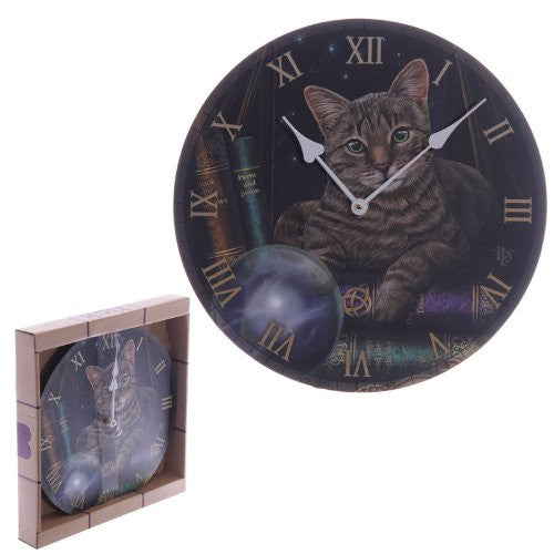 Puckator CKP78 Lisa Parker Clock with Cat 3 x 30 x 30 cm - hanrattycraftsgifts.co.uk