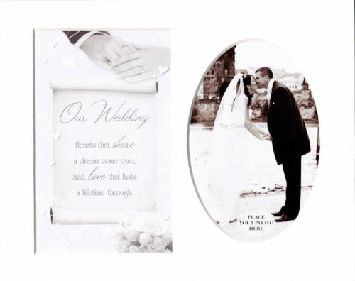 10x8 sentiment photo mount wedding - hanrattycraftsgifts.co.uk