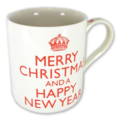 Merry Christmas And A Happy New Year Coffee / Tea Fine China Mug - hanrattycraftsgifts.co.uk