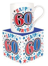 Birthday Male Gift Mug 18th 21st 30th 40th 50th 60th (60th) Simon Elvin - hanrattycraftsgifts.co.uk