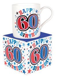 The Big Card Company Birthday Male Gift Mug 18th 21st 30th 40th 50th 60th (60th) Simon Elvin - hanrattycraftsgifts.co.uk