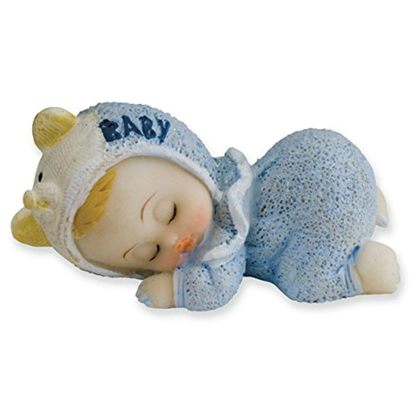 club green baby sleeping blue cake topper boy - hanrattycraftsgifts.co.uk
