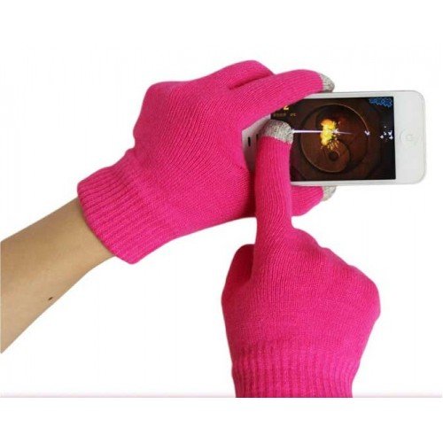 Designer Fashion Touch Glove / Smart Glove / Finger Glove / Screen Glove Winter Touch Screen Gloves / Capacitive Gloves For Capacitive Touch Screen Tablets and Smartphones (Light Pink) - hanrattycraftsgifts.co.uk