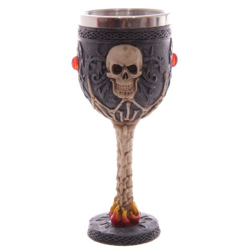 Gothic Skull Goblet by Puckator - hanrattycraftsgifts.co.uk