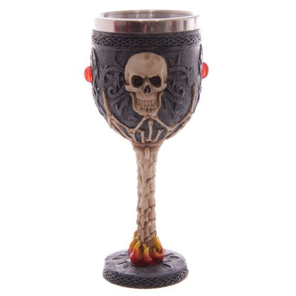 Gothic Skull Goblet by Puckator - hanrattycraftsgifts.co.uk