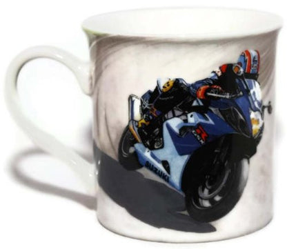 Suzuki GSX R1000 Motorcyle - Fine Art Watercolour China Gift Mug - hanrattycraftsgifts.co.uk