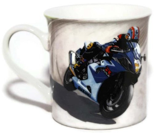 Suzuki GSX R1000 Motorcyle - Fine Art Watercolour China Gift Mug - hanrattycraftsgifts.co.uk