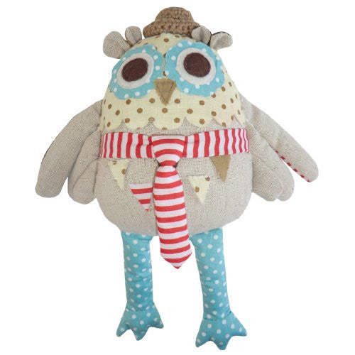 mr owl patchwork toy - hanrattycraftsgifts.co.uk