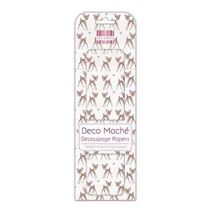 Trimcraft Deco Mache Paper 10.25-inch x 1 4.75-inch Fawn, Acrylic, Multicoloured, 3-Piece - hanrattycraftsgifts.co.uk