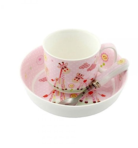Lesser and Pavey - Little Treats Little Sunshine Feeding Set (Pink) - hanrattycraftsgifts.co.uk