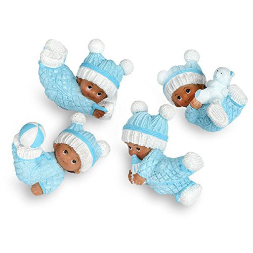 CLUB GREEN Resin Blue Playful Black Baby, Blue, 71 x 37 x 43 cm, Pack of 12 - hanrattycraftsgifts.co.uk