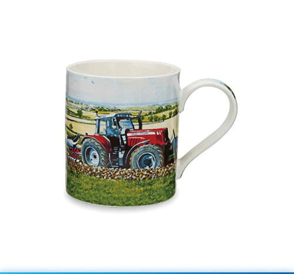 Red Tractor Countryside farming Fine China Mug Boxed