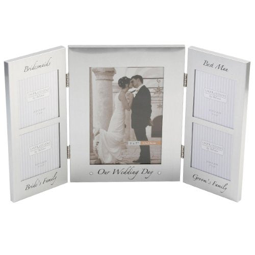 Our Wedding Day Folding Collage Frame - Frame those Wedding day memories - hanrattycraftsgifts.co.uk