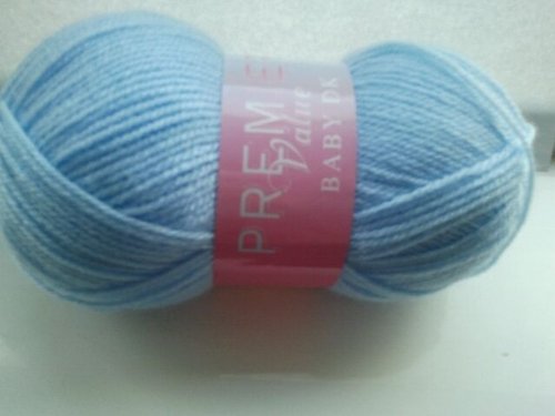Two Balls Of 100gm PALE BLUE Premier Value (King Cole) Baby Double Knitting Yarn (Wool) shade 004 - hanrattycraftsgifts.co.uk