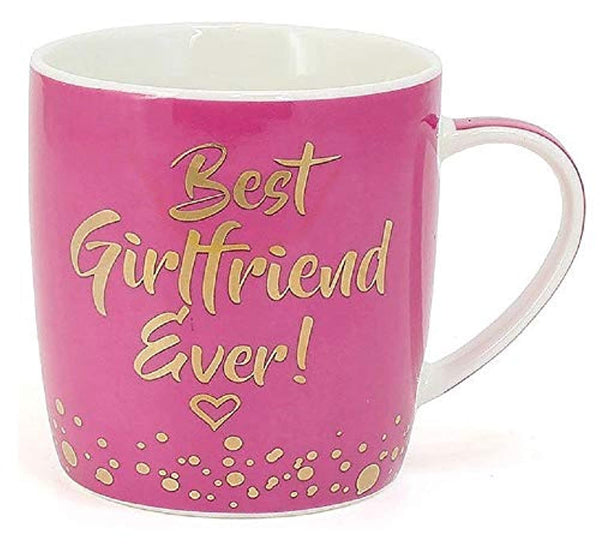 leonardo Best Girlfriend Ever Mug Boxed Birthday Anniversary Engagement Gift Cup Pink