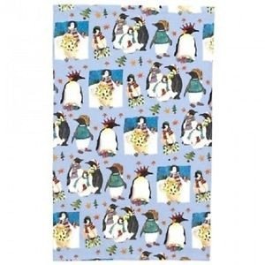Christmas Penguins Tea towel by Emma Ball - hanrattycraftsgifts.co.uk