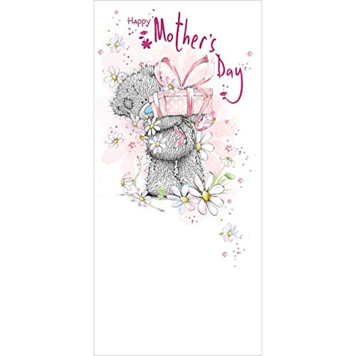 Me To You Bear Tatty Teddy Holding Present Mother's Day Card - hanrattycraftsgifts.co.uk