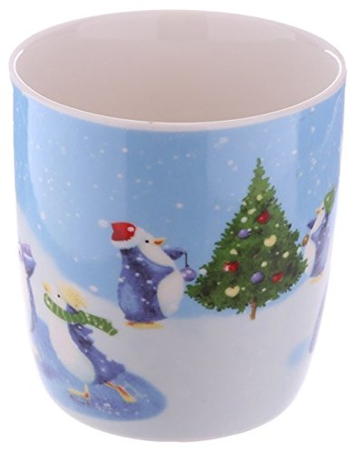 Christmas New Bone China Mug - Christmas Penguins - hanrattycraftsgifts.co.uk
