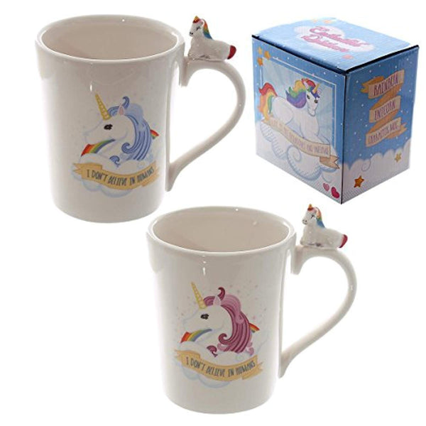 Puckator 'Lovely Mug with Unicorns on the handle - hanrattycraftsgifts.co.uk