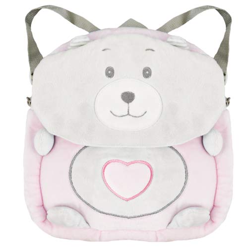 Toddler Backpack - Teddy - 23X23 cm (GP-25-0804) Pink - hanrattycraftsgifts.co.uk