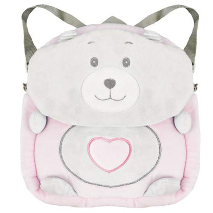 Toddler Backpack - Teddy - 23X23 cm (GP-25-0804) Pink - hanrattycraftsgifts.co.uk