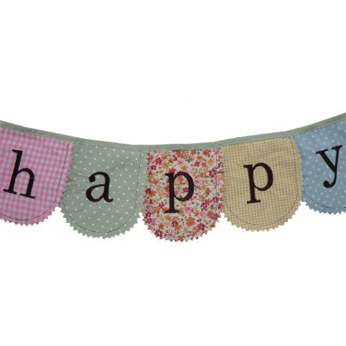 Bunting - Happy Birthday - Pink - 2m - Powell Craft - hanrattycraftsgifts.co.uk
