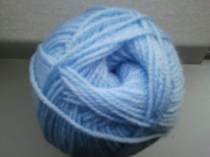 Two Balls Of 100gm PALE BLUE Premier Value (King Cole) Baby Double Knitting Yarn (Wool) shade 004 - hanrattycraftsgifts.co.uk