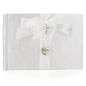 Silver Cross & Heart Christening Guest Book, gift - hanrattycraftsgifts.co.uk