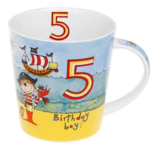 Rachel Ellen Design 5th Birthday Boys Mug - hanrattycraftsgifts.co.uk