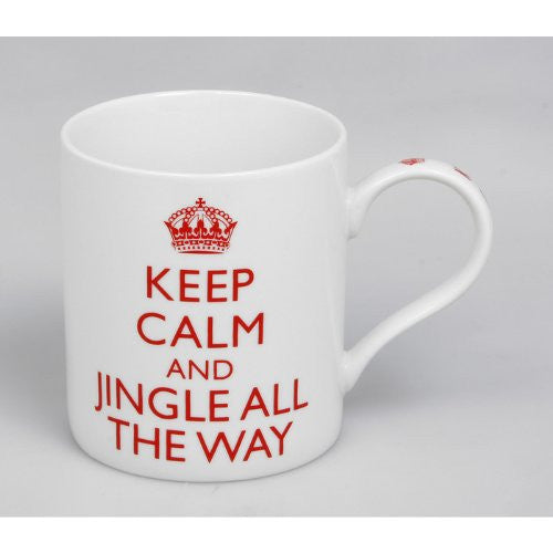 Keep Calm And Jingle All The Way Mug, Gift Boxed - hanrattycraftsgifts.co.uk