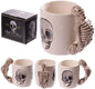 Puckator Skeleton Ceramic Shaped Handle Mug, Coffee Hot Drinks, Decorative
