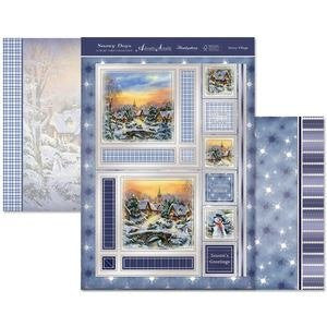 hunkydory adorable scorable luxury card collection snowy days snowy village - hanrattycraftsgifts.co.uk