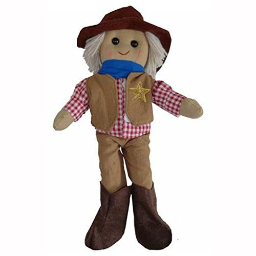 cowboy rag doll 40cm - hanrattycraftsgifts.co.uk