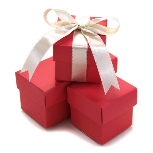 Koyal 2-Piece 10-Pack Square Favor Boxes, Coral - hanrattycraftsgifts.co.uk