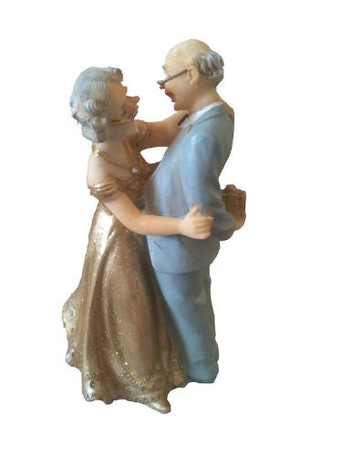 Bride and Groom Wedding Cake Topper - Gold - hanrattycraftsgifts.co.uk