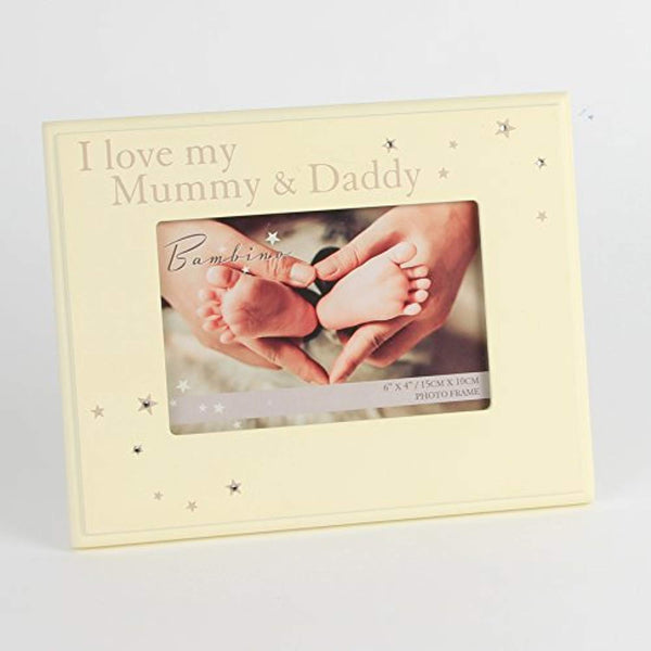 I Love my Mummy & Daddy 6x4 Photo Picture Frame Gift from Baby - hanrattycraftsgifts.co.uk