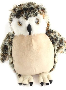 Plush BRIGHT EYES Brown OWL Soft Cuddly Toy 8.5 inches by Lesser & Pavey - hanrattycraftsgifts.co.uk