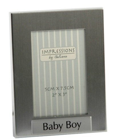 Silver Finish Baby Boy Photo Frame - hanrattycraftsgifts.co.uk