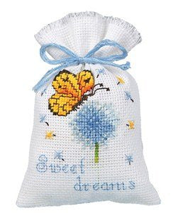 Sweet Dreams Potpourri Bag - Cross Stitch Kit - hanrattycraftsgifts.co.uk