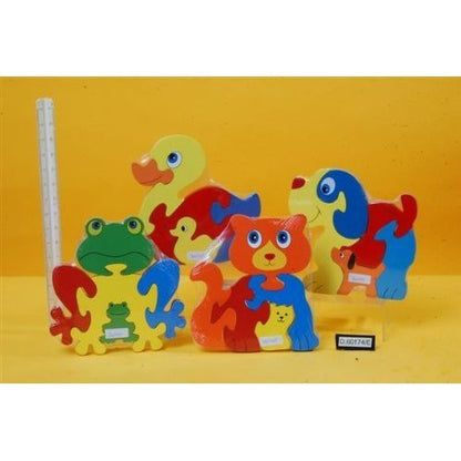 Wooden Animal Design Puzzle 17cm  (D60174E) *Design may vary* - hanrattycraftsgifts.co.uk