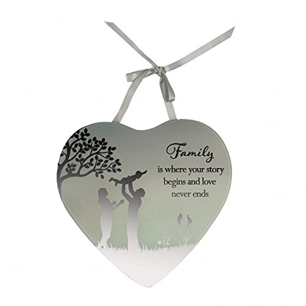 Reflections from the Heart Mirrored Hanging Plaque