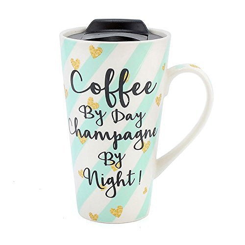 Wise Words Lidded Mug Coffee by night - hanrattycraftsgifts.co.uk